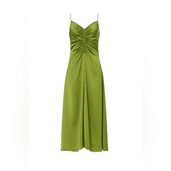 Sandro Zola Green Satin Dress - Picture 4 of 8